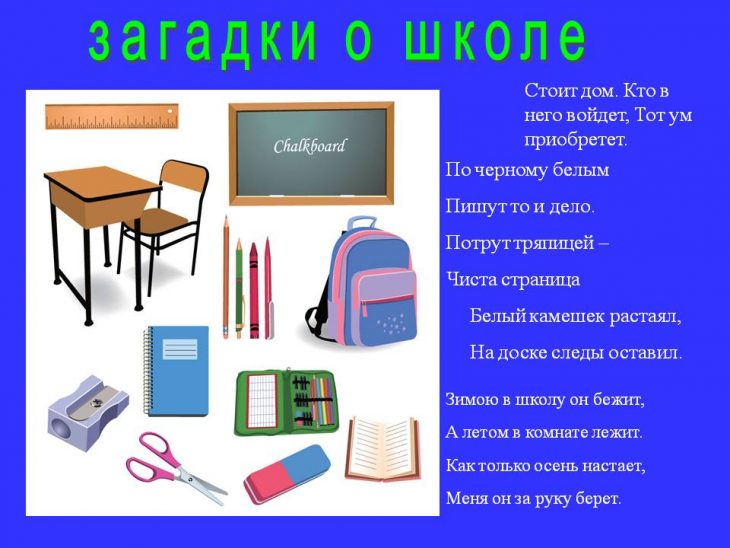 Загадки на школьную тему (40 штук)