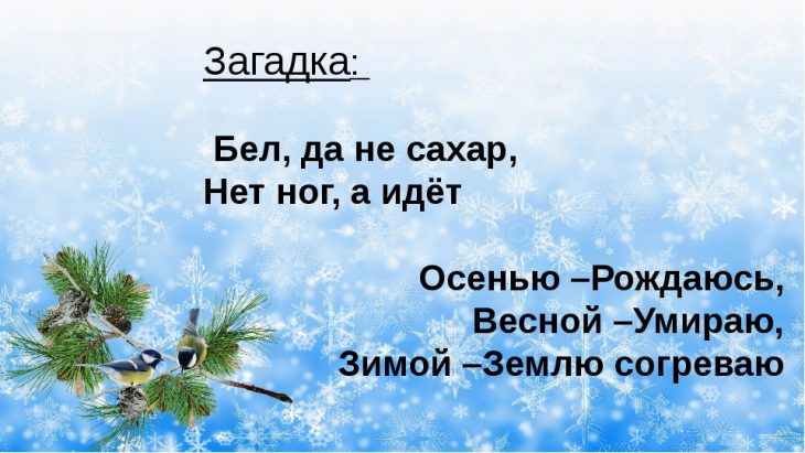 Загадки про пушистый легкий снег (40 штук)