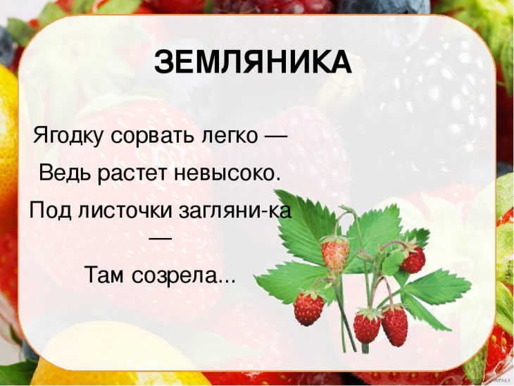 Загадки про землянику (30 штук)