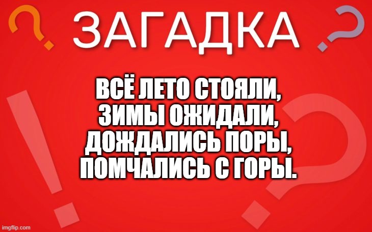 Всё лето стояли, зимы ожидали — загадка