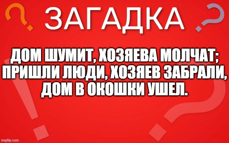 Дом шумит, хозяева молчат, пришли люди, хозяев забрали — загадка