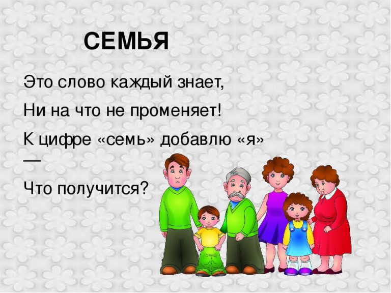 Пословицы о семье в картинках для детей