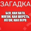 Бел, как вата, Мягок, как шерсть, Лёгок, как перо.