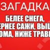 Белее снега, Чернее сажи, Выше дома, Ниже травы.