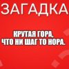 Крутая гора, Что ни шаг то нора.