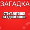 Стоит Антошка на одной ножке.